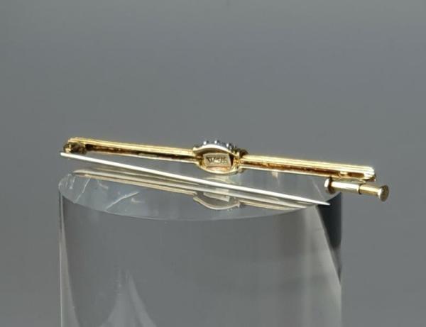 Vintage: Diamant Stabbrosche aus 585er Gold, Gewicht: 2,8g