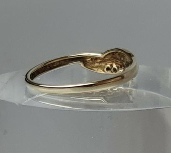 Eleganter Diamantring aus 585er Gelbgold, Größe 54, Gewicht: 1,4g