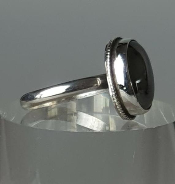Hämatit Silberring aus 925er Sterlingsilber, Größe 66, Gewicht: 7,1g