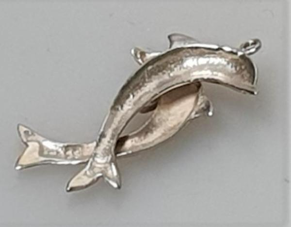 Anhänger "Delphinpaar" aus 925 Sterlingsilber, Gewicht: 2,0g