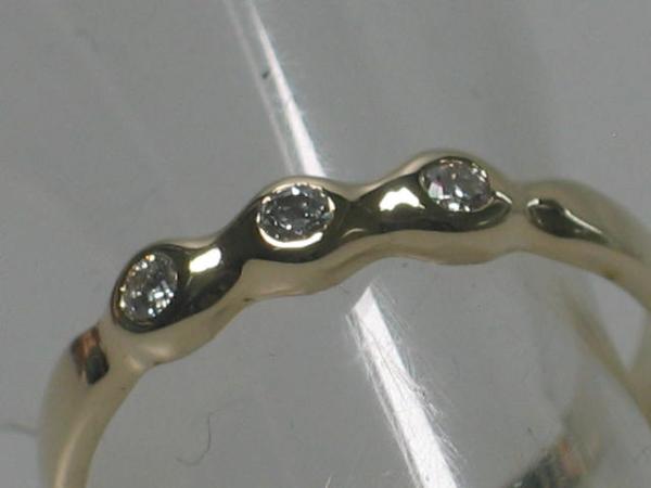 Diamantring 0.15 ct. aus 585er Gelbgold, Größe 55 Gewicht: 2,0g