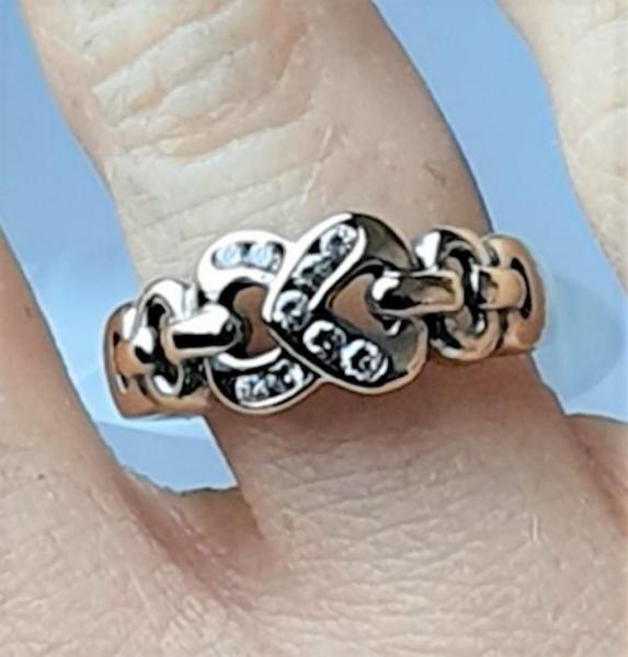 Diamant Herz Ring aus 585er Gold, Größe 54, Gewicht: 3,6g