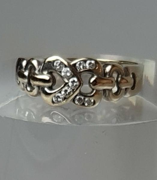 Diamant Herz Ring aus 585er Gold, Größe 54, Gewicht: 3,6g