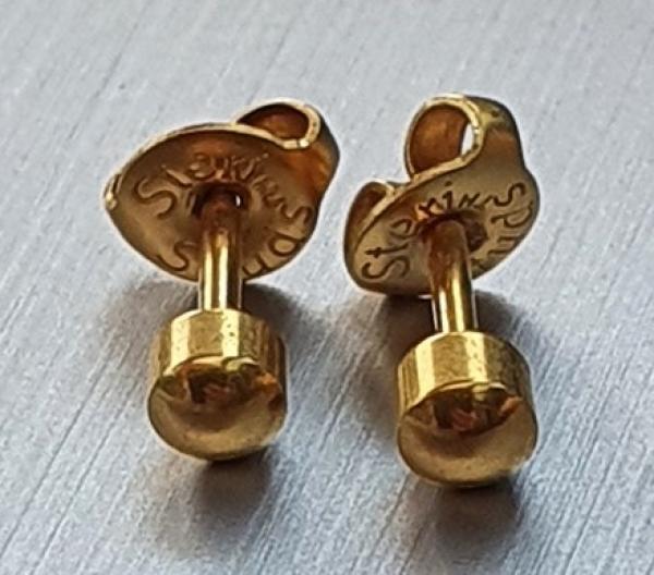 Vergoldete Ohrstecker Hypoallergen von Steri Studs Gewicht: ca. 0,9 Gramm