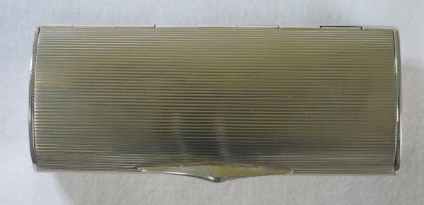 Vintage: Ovalrundes Zigarettenetui 835er Silber, Handarbeit Emil Brenk Gewicht: ca. 70,8 Gramm