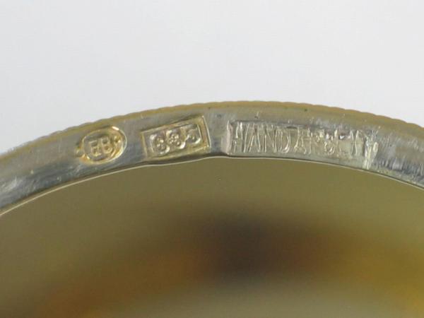 Vintage: Ovalrundes Zigarettenetui 835er Silber, Handarbeit Emil Brenk Gewicht: ca. 70,8 Gramm