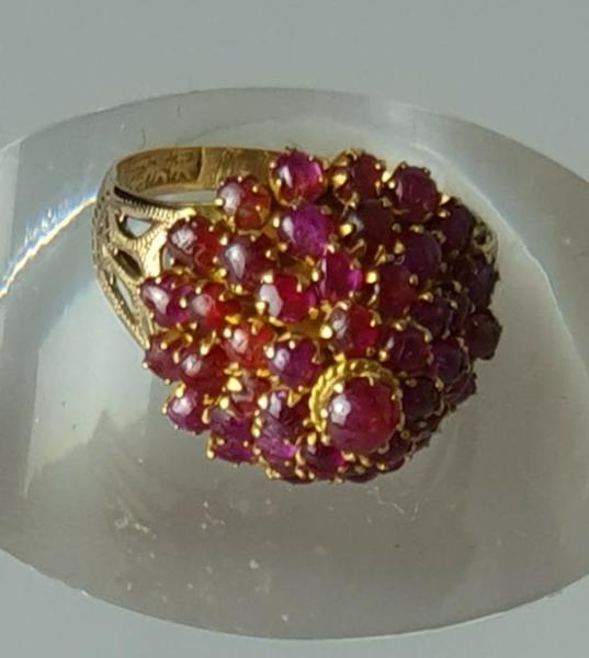 Thai Prinzess Pink Sapphire mit 2.6 ct. aus 900er Gold, Größe 54, Gewicht: 5,9g