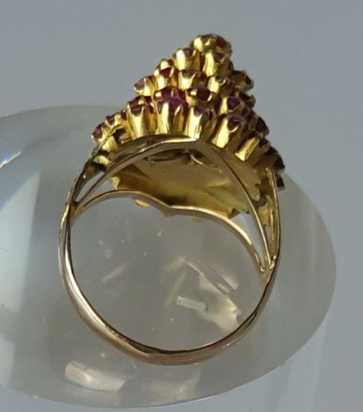 Thai Prinzess Pink Sapphire mit 2.6 ct. aus 900er Gold, Größe 54, Gewicht: 5,9g