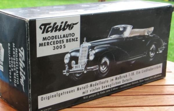 Maisto (Tchibo) Mercedes-Benz 300 S Cabriolet (1955), schwarz, 1:18 in OVP