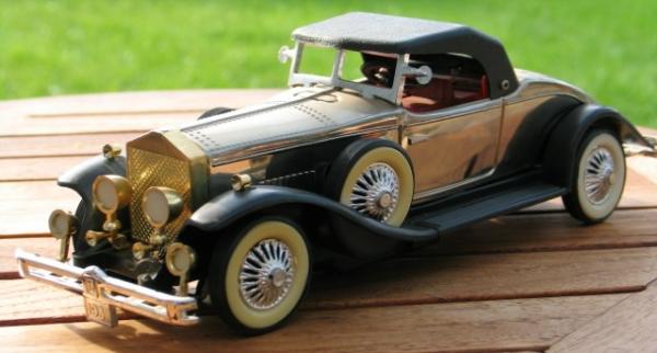 Duesenberg SJ Roadster 1936, chrom, ca. 25,0 x 9,0 cm, Batteriebetrieb