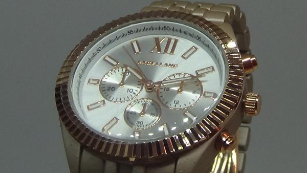 Excellanc Unisexuhr mit Metallband im Chronolook
