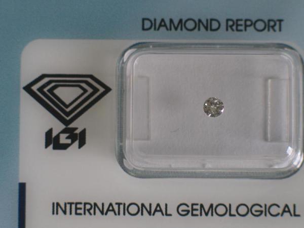 Diamant im Brillantschliff 0.10 ct / VS2 / D / Good / mit IGI Report