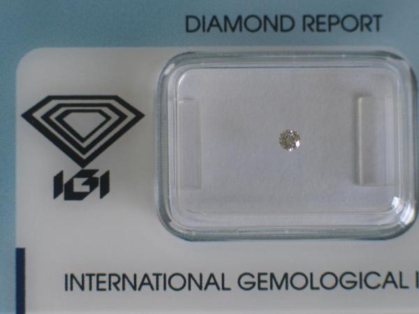 Diamant im Brillantschliff 0.05 ct / VS1 / F / Very Good / mit IGI Report