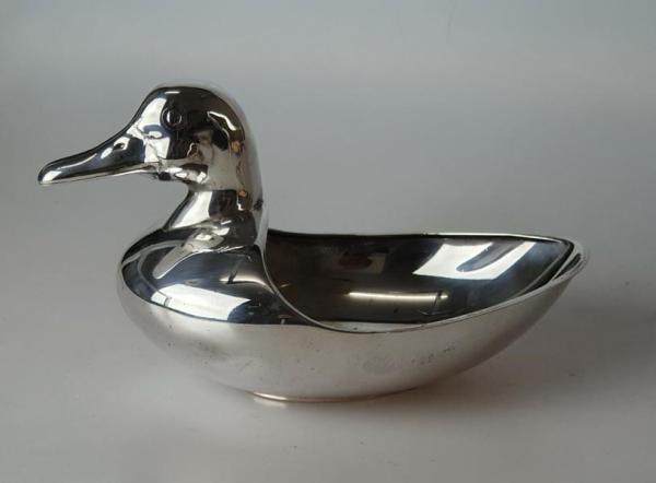 Schale "Ente" aus 925er Sterlingsilber, Gewicht: 174g
