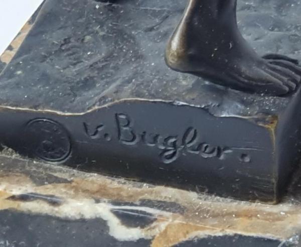 Bronzeskulptur "Bogenschütze" von Victor Bugler