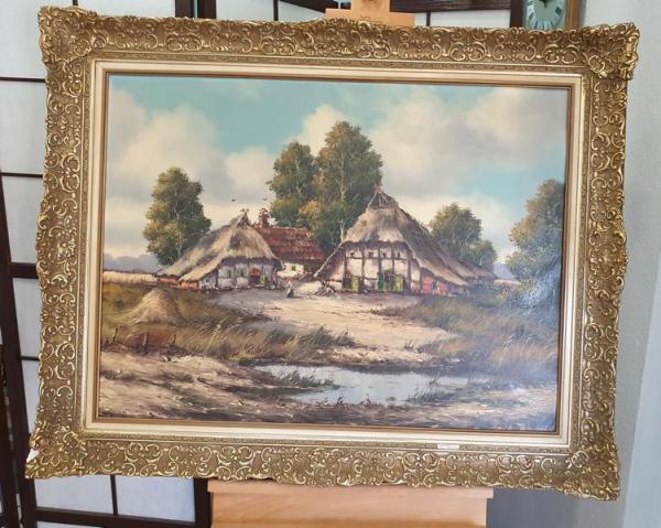 Ölgemälde "Altes Bauerngehöft" Düsseldorfer Maler Fritz Haack, Schätzpreis 2.100,- EUR