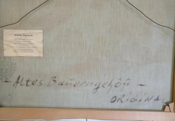 Ölgemälde "Altes Bauerngehöft" Düsseldorfer Maler Fritz Haack, Schätzpreis 2.100,- EUR