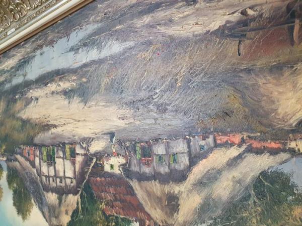 Ölgemälde "Altes Bauerngehöft" Düsseldorfer Maler Fritz Haack, Schätzpreis 2.100,- EUR