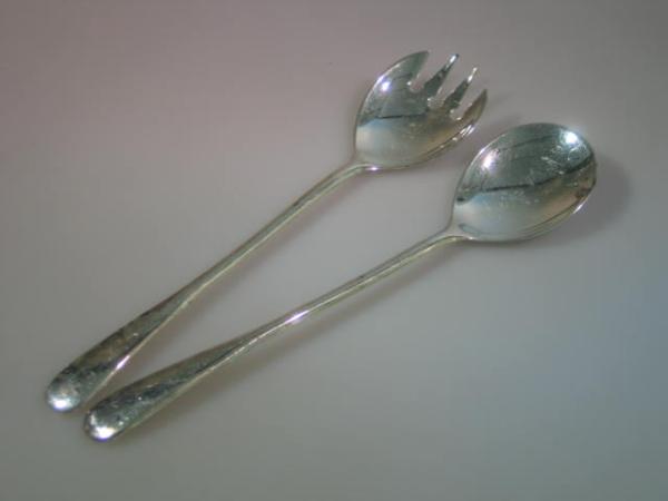 Salatbesteck 2-teilig, Italien, silver plated