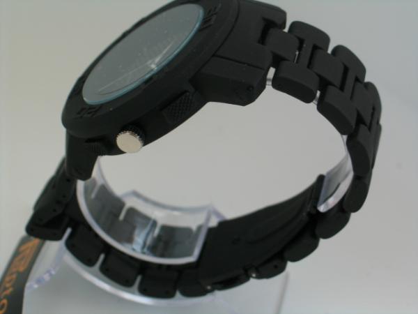 Raptor Herrenuhr mit Metallarmband, massiv, schwer, Modell: Schwarz