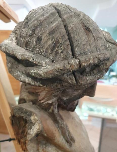 Holzskulptur "Jesus Christus" 18. Jh. Große Holzbildhauerei