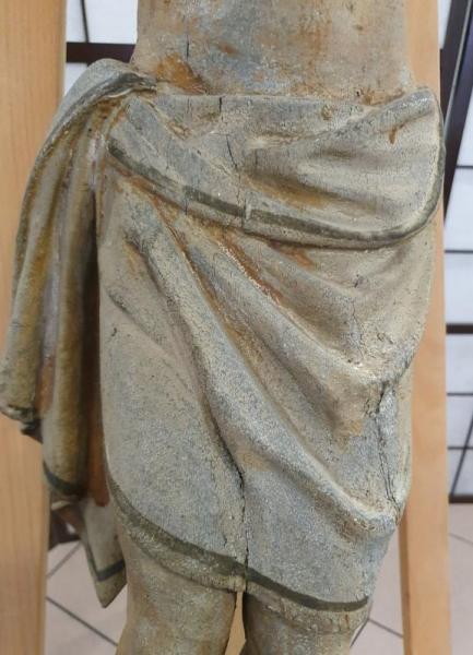 Holzskulptur "Jesus Christus" 18. Jh. Große Holzbildhauerei