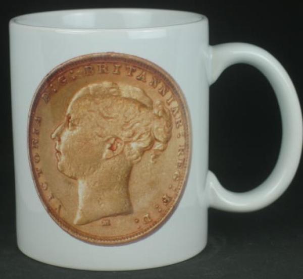 "Sovereign Victoria" Kaffeebecher delgrey, 11 fl oz. Keramik weiß