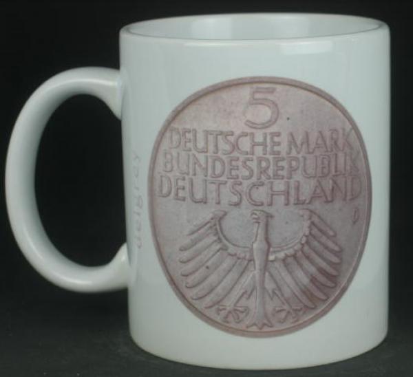 "Germanisches Museum" Kaffeebecher delgrey, 11 fl oz. Keramik weiß