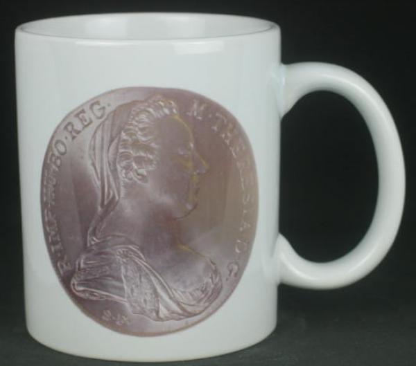 "Maria Theresia" Kaffeebecher delgrey, 11 fl oz. Keramik weiß