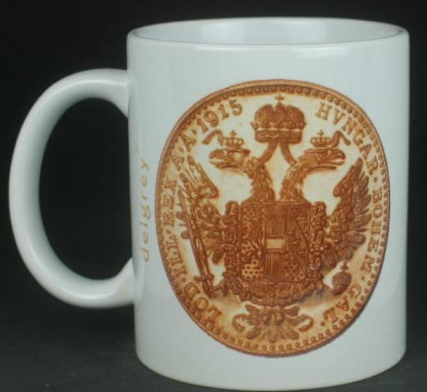 "Dukat Franz-Joseph I" Kaffeebecher delgrey, 11 fl oz. Keramik weiß