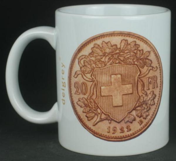 "Vreneli" Kaffeebecher delgrey, 11 fl oz. Keramik weiß