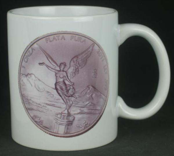 "Libertad" Kaffeebecher delgrey, 11 fl oz. Keramik weiß