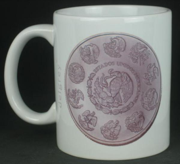 "Libertad" Kaffeebecher delgrey, 11 fl oz. Keramik weiß