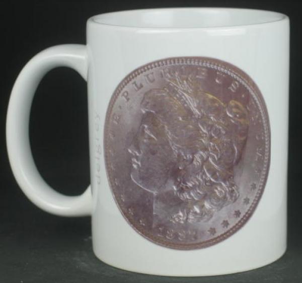 "Morgan Dollar" Kaffeebecher delgrey, 11 fl oz. Keramik weiß