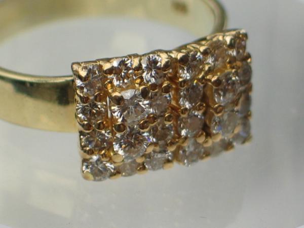 Eleganter Diamantring mit 0.84 ct. aus 585er Gelbgold, Größe 59, Gewicht: 6,1g