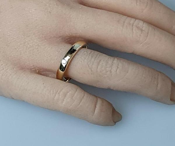 Bandring mit Diamanten aus 750er Gold, Größe: 58, Gewicht: 5,1g
