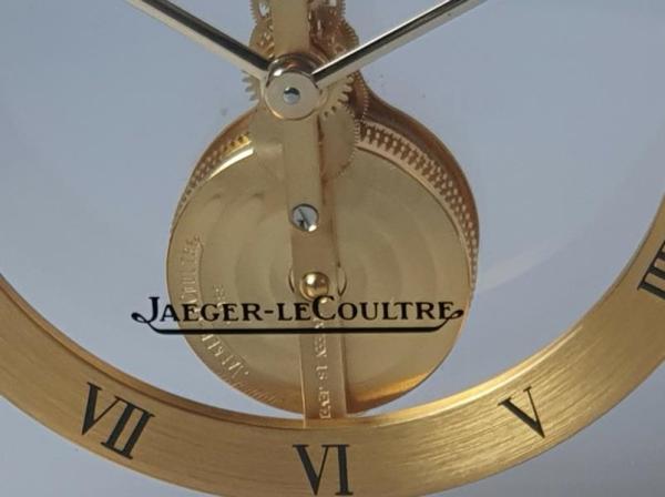 Jaeger Le Coultre Tischuhr mit Stabwerk, Messinggehäuse, 8-Tage Werk
