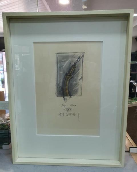 3x Farbzeichnungen betitelt, im Rahmen, unbekannter Künstler - Schätzpreis 1.080,- EUR