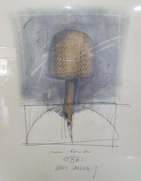 3x Farbzeichnungen betitelt, im Rahmen, unbekannter Künstler - Schätzpreis 1.080,- EUR