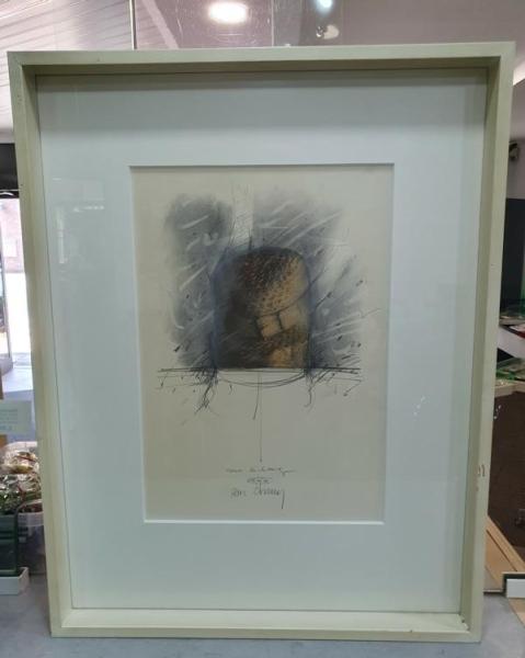 3x Farbzeichnungen betitelt, im Rahmen, unbekannter Künstler - Schätzpreis 1.080,- EUR