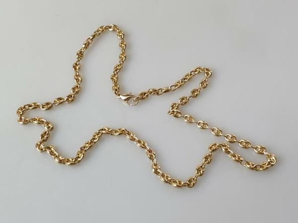 Bohnenkette aus 750er Gelbgold, Länge 57,5 cm, Gewicht: 50,3g