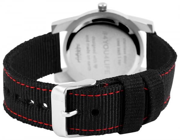 4You Damenuhr mit Textilarmband