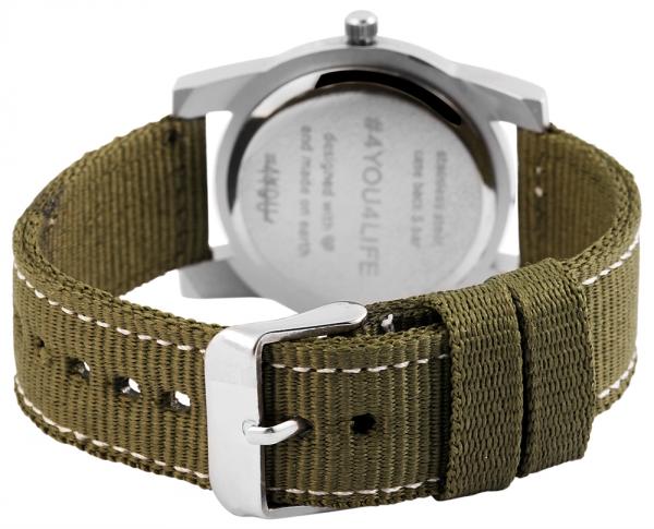 4You Unisexuhr mit Textilarmband
