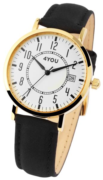 4You Unisexuhr mit Kunstlederband