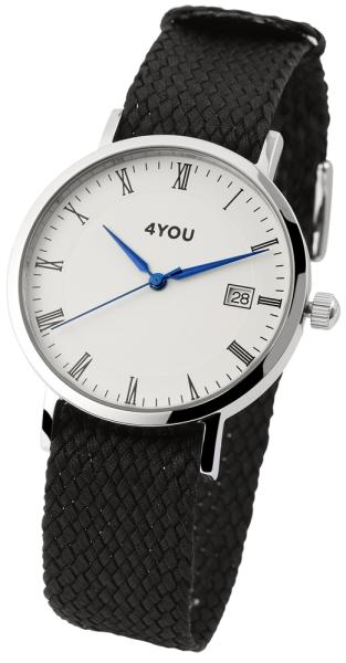 4You Unisexuhr mit Textilarmband