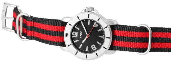 4You Unisexuhr mit Textilarmband