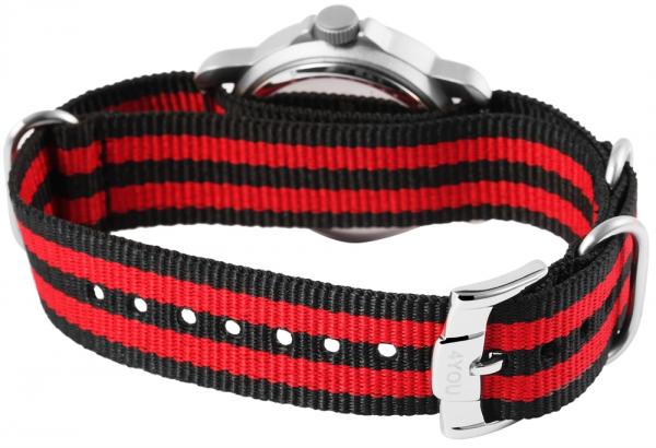 4You Unisexuhr mit Textilarmband