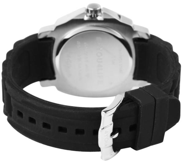 4You Unisexuhr mit Silikonarmband