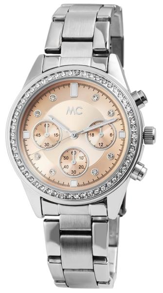 MC Damenuhr in Chrono Optik, mit Edelstahlband