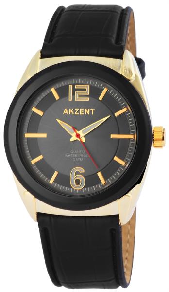 Akzent Herrenuhr mit Kunstlederband
